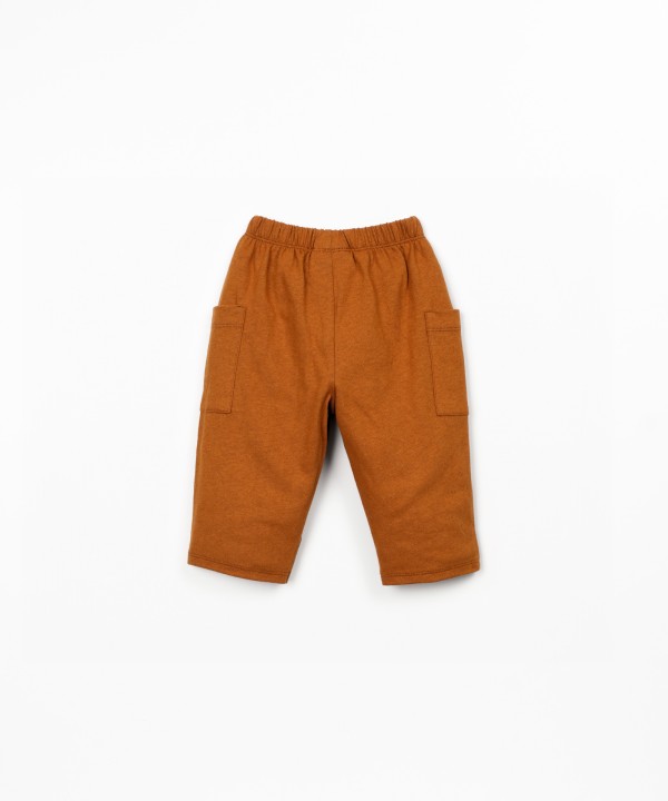 Knit trousers in organic cotton and linen