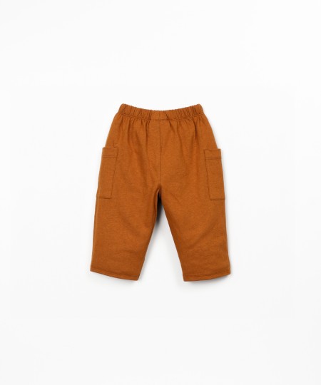 Pantalon en maille en coton biologique et lin