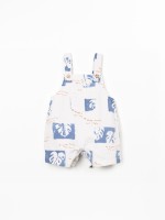 Mono de sarga con estampado de monstera