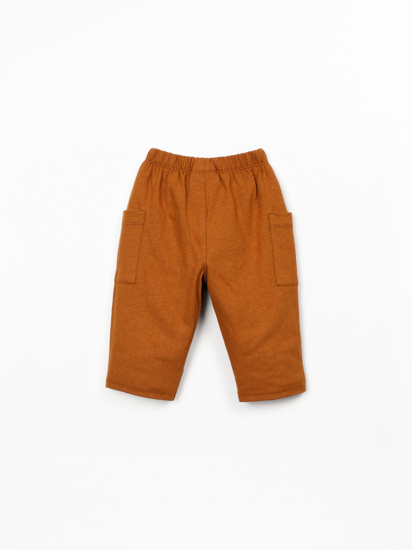 Pantalon en maille en coton biologique et lin