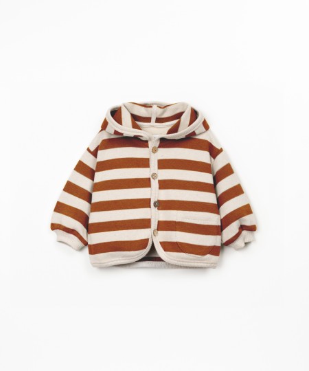 Veste à capuche avec motif rayé