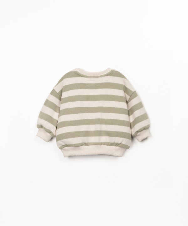 Sweater in a blend of natural and recycled fibers