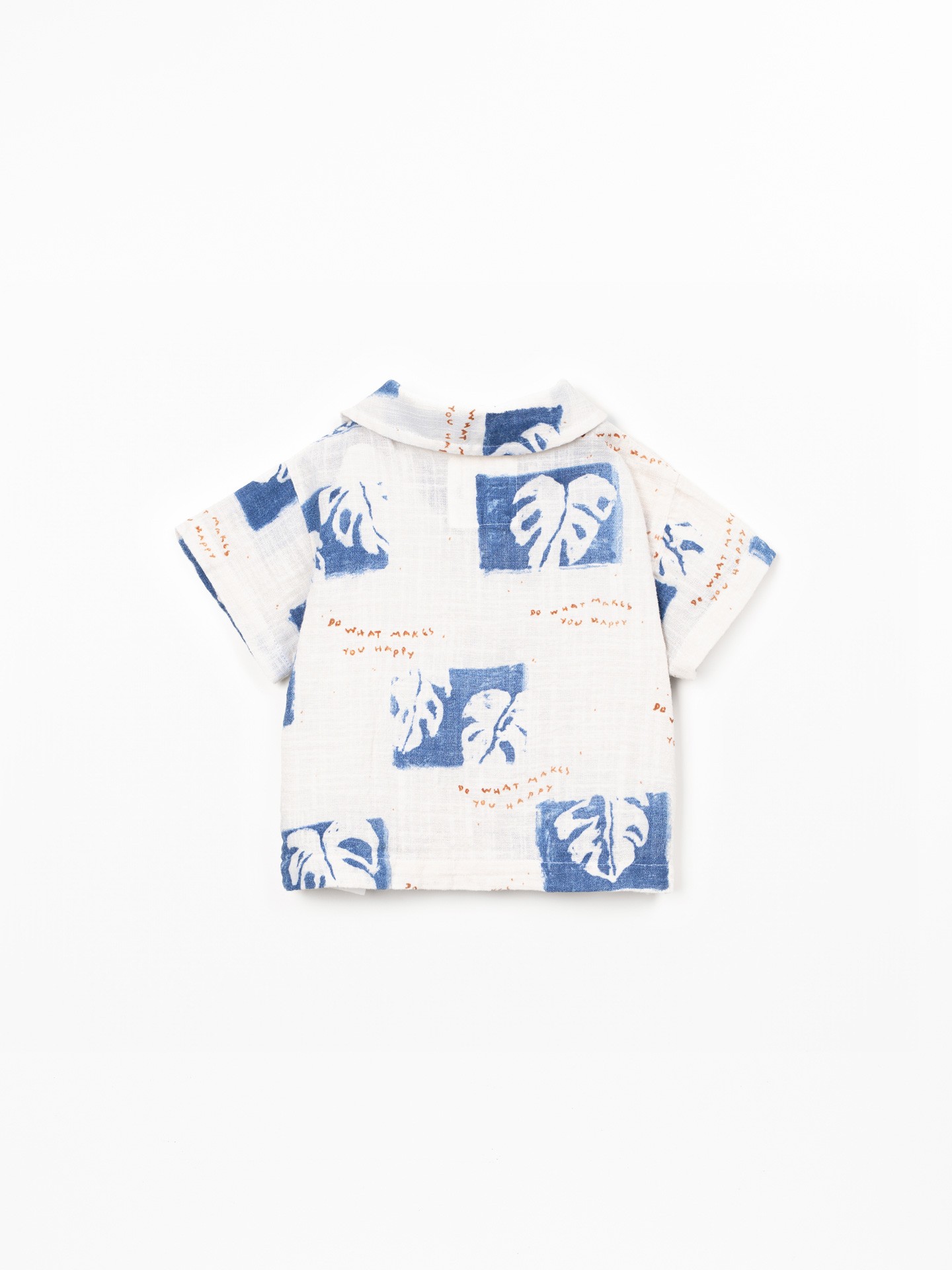 Chemise en coton biologique avec imprimé monstera
