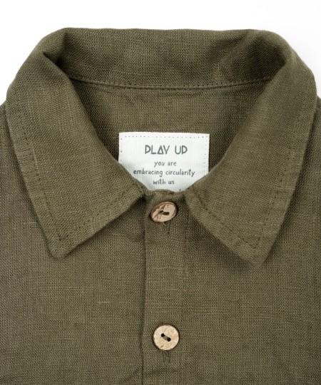 Camisa de tecido em linho