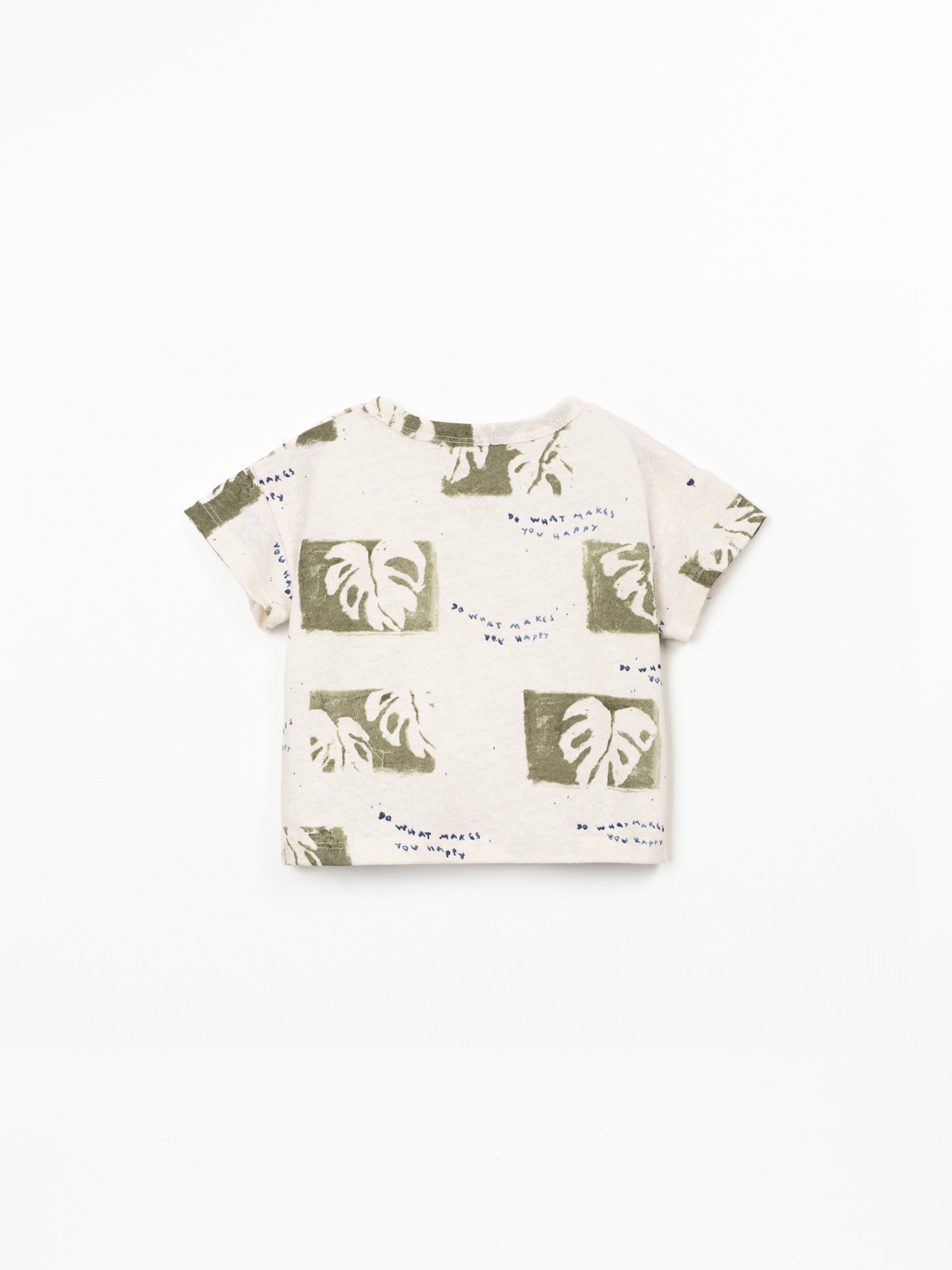 T-shirt en mélange de fibres naturelles avec imprimé