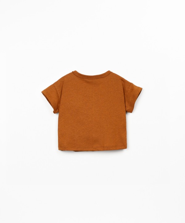 T-shirt in blend of natural fibers