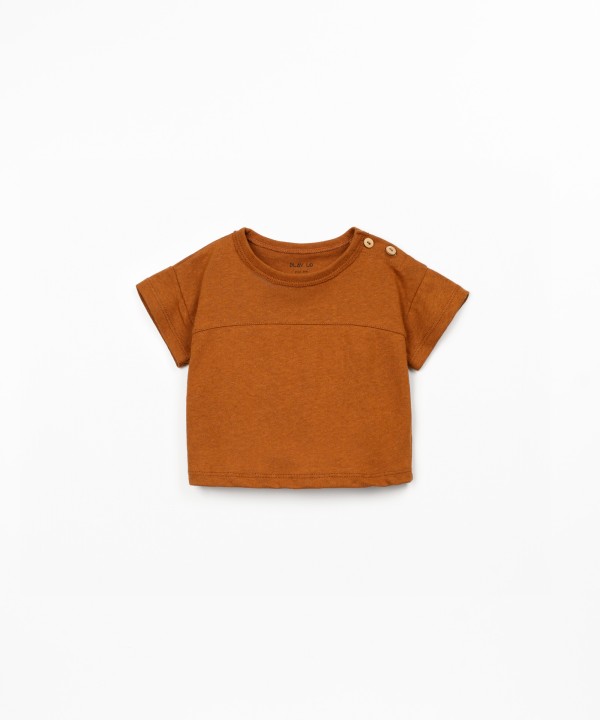 T-shirt in blend of natural fibers