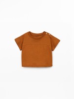 T-shirt in blend of natural fibers
