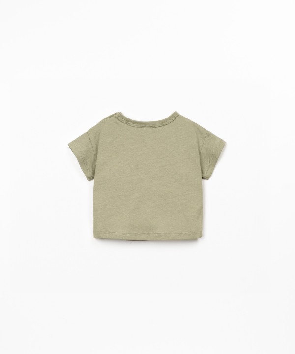 T-shirt in natural fiber blend
