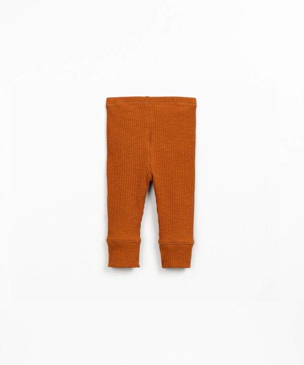 Leggings en maille c�tel�e