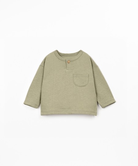 T-shirt en m�lange de coton biologique et lin