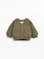 Cardigan in jersey with Re(Play) yarn