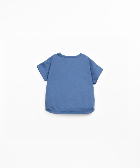 T-shirt de malha com mistura de algodão orgânico e algodão reciclado