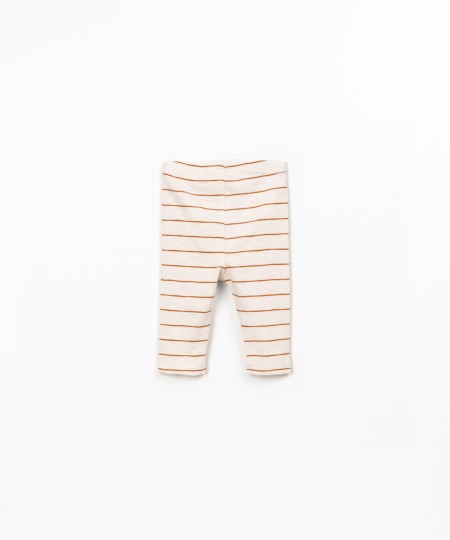 Leggings de algodón orgánico con rayas
