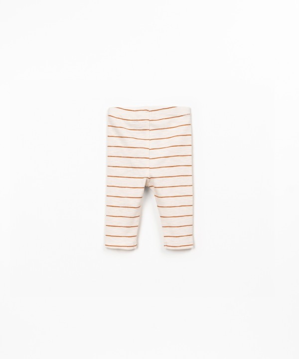 Leggings en coton biologique � rayures