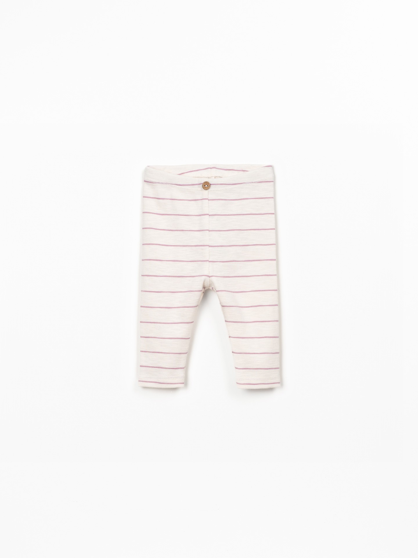 Leggings en coton biologique à rayures