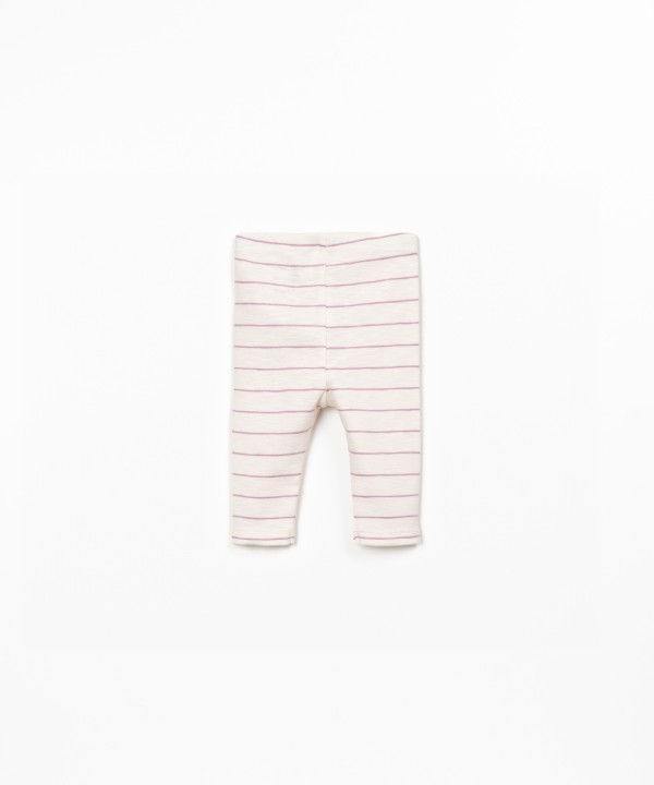 Leggings de algodón orgánico con rayas