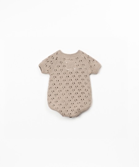 Macacão tricot em mistura de algodão e algodão reciclado