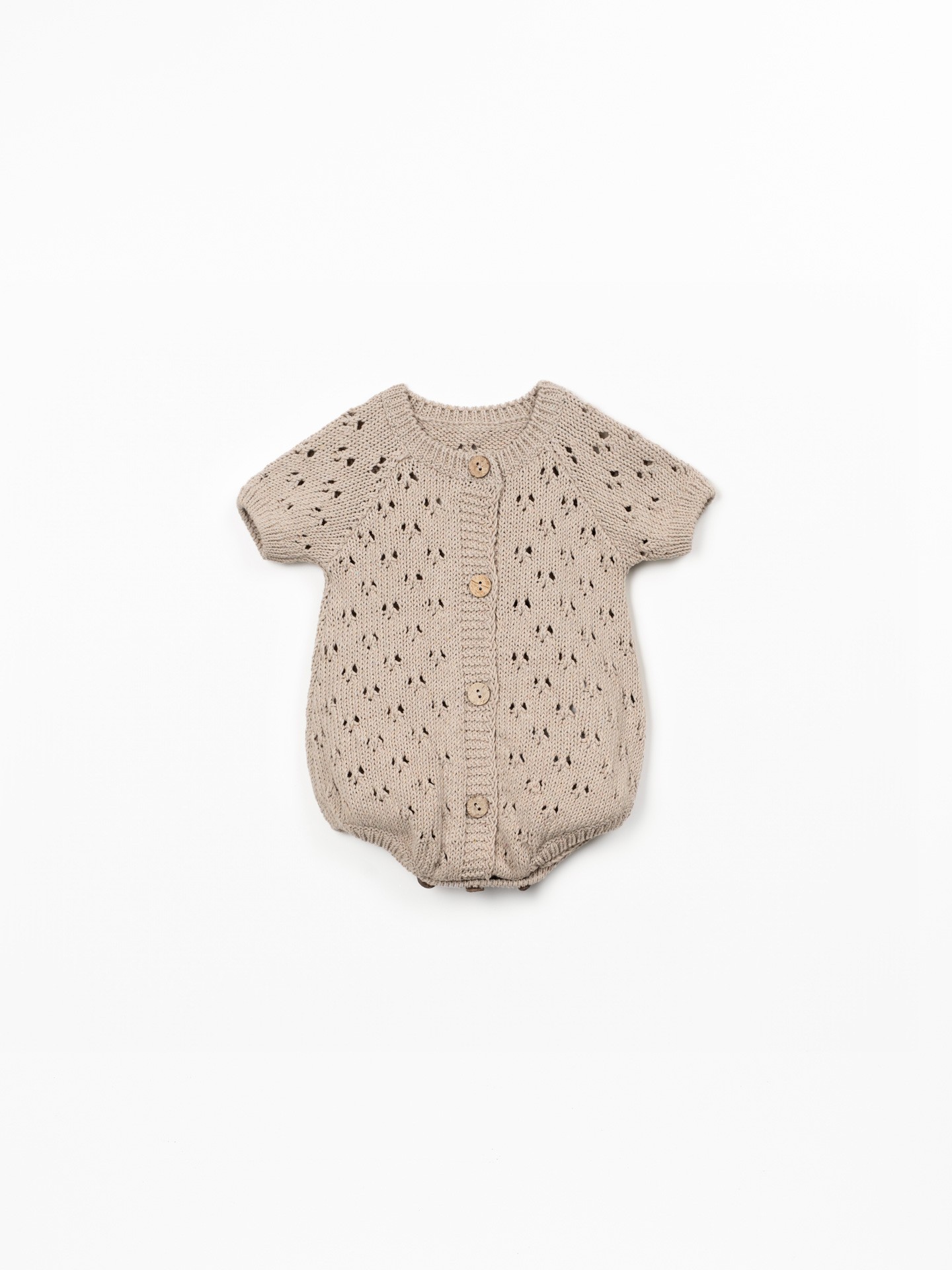 Combinaison en tricot en mélange de coton et coton recyclé