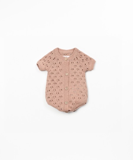 Combinaison tricot en mélange de coton et coton recyclé