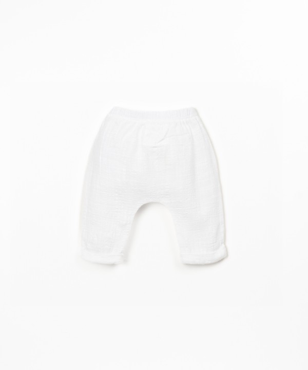 Pantaloni in tessuto di cotone biologico