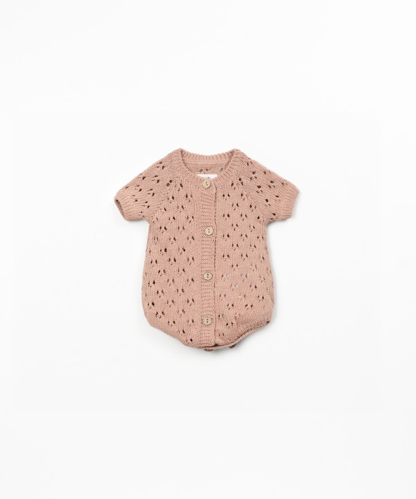 Combinaison tricot en mélange de coton et coton recyclé