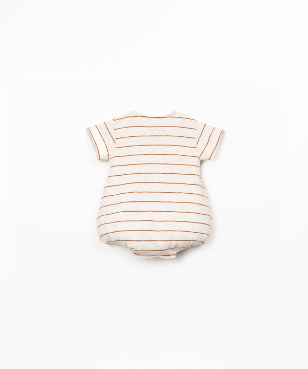 Striped jumpsuit in organic cotton