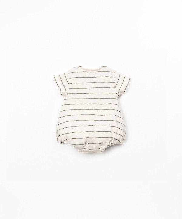 Striped jumpsuit in organic cotton