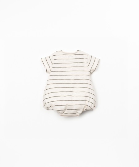 Striped jumpsuit in organic cotton
