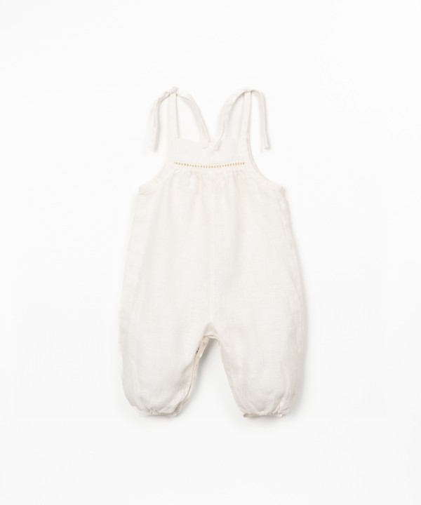 Macac�o de linho com al�as 