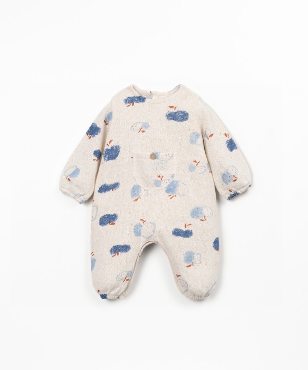 Jersey jumpsuit with print