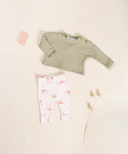 Leggings con estampado de sol