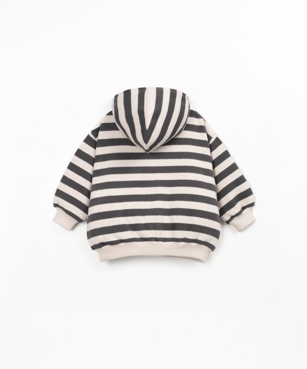 Veste en maille à rayures