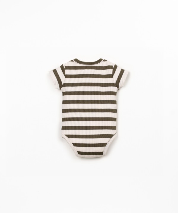 Striped pattern bodysuit