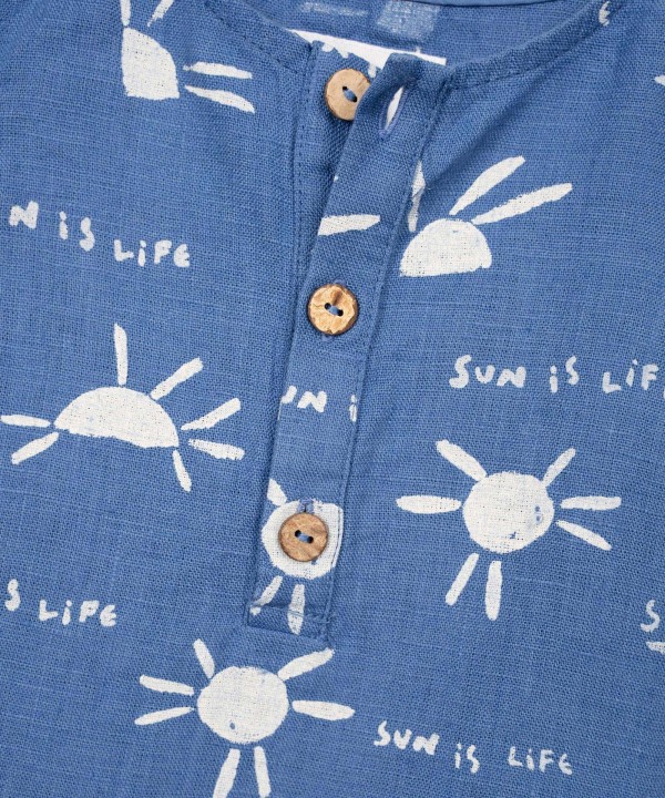 Combinaison en lin avec imprim?