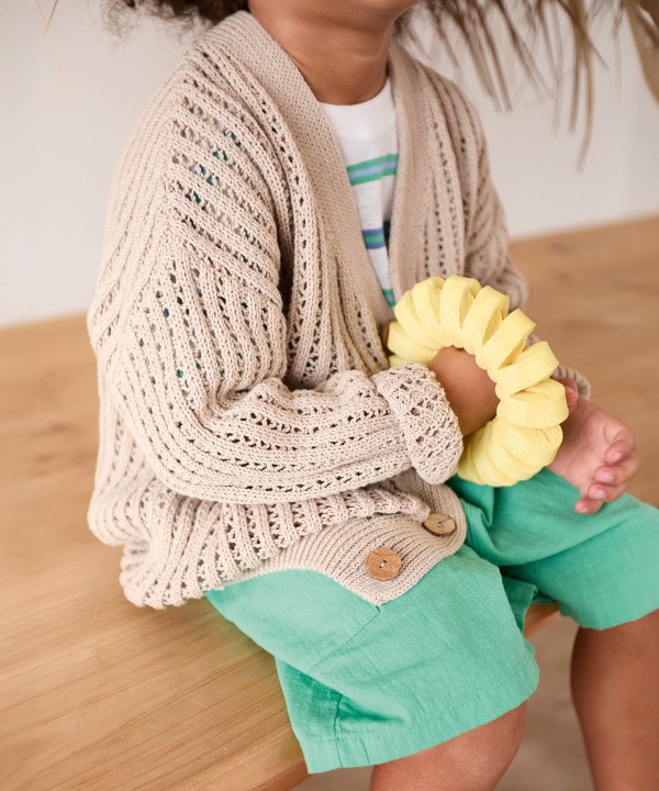 Veste en maille tricotée