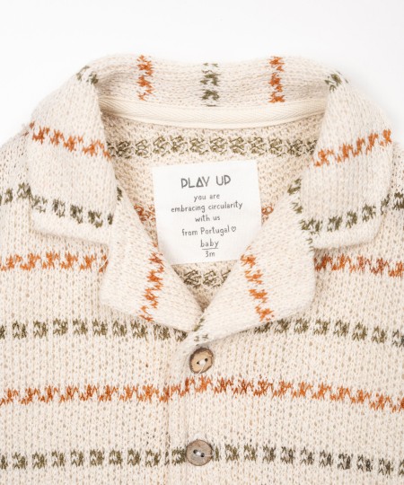 Camiseta de punto con mezcla de fibras naturales y recicladas