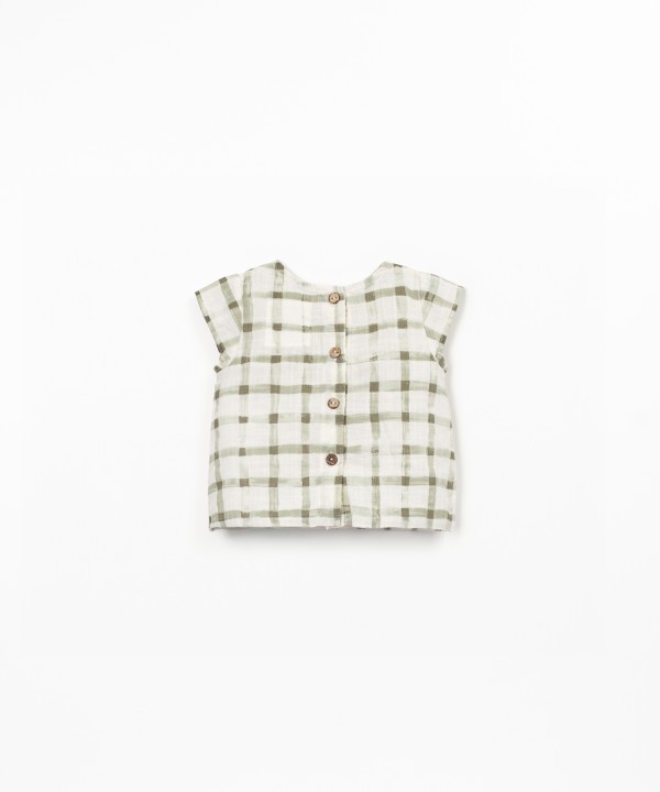 Blouse avec imprim� � carreaux