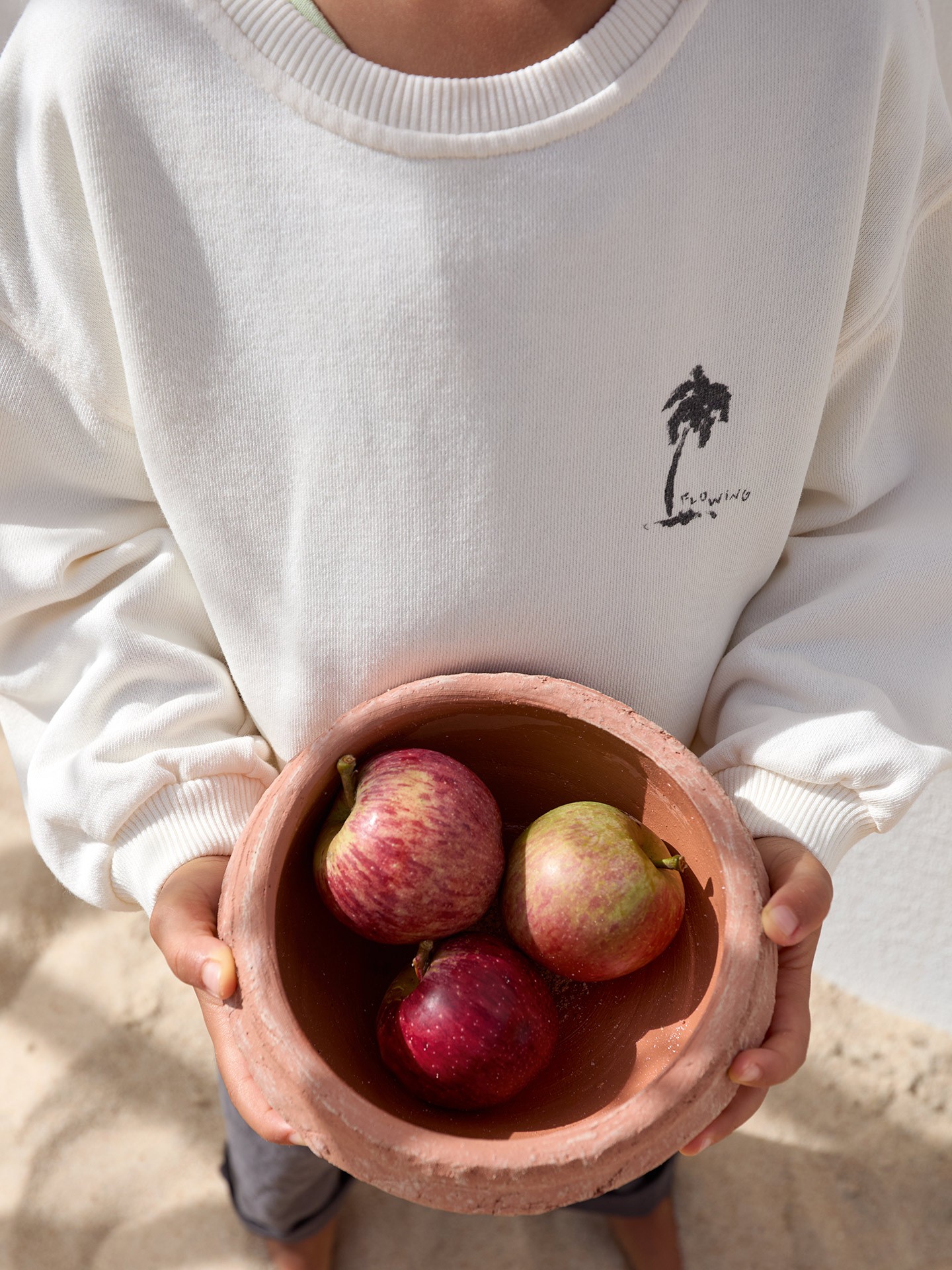 Organic cotton knit sweater