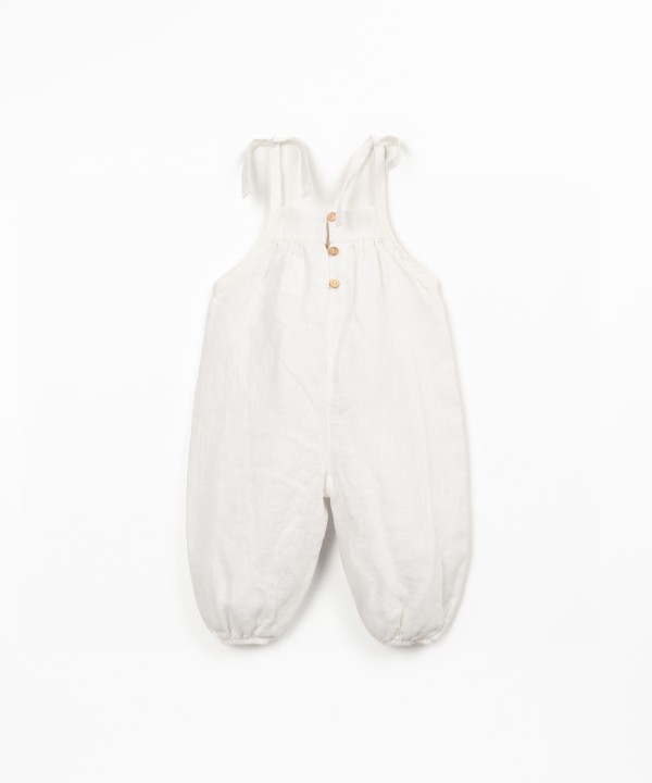 Combinaison en lin avec bretelles