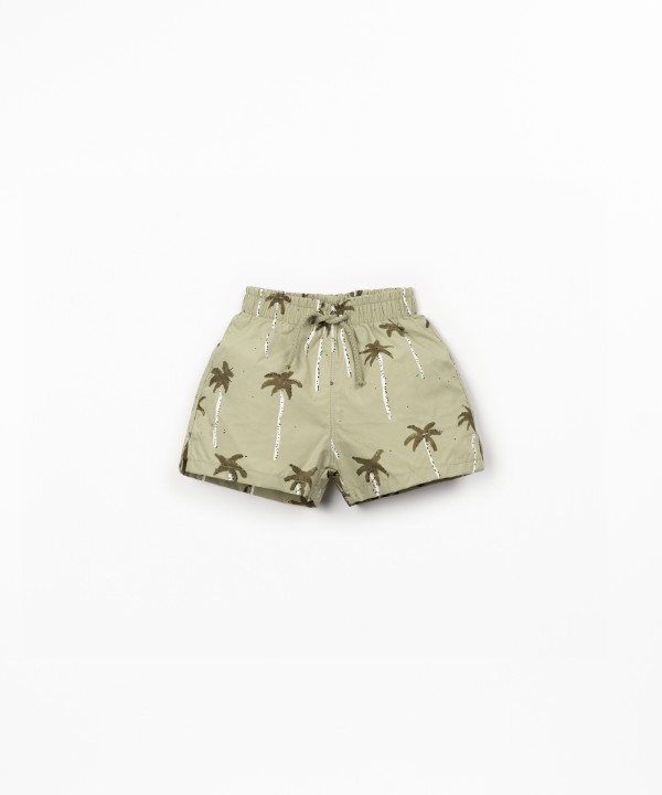 Ba�ador con estampado de palmeras