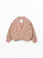 Veste en tricot avec boutons en coco