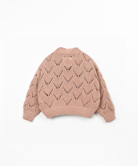 Veste en tricot avec boutons en coco