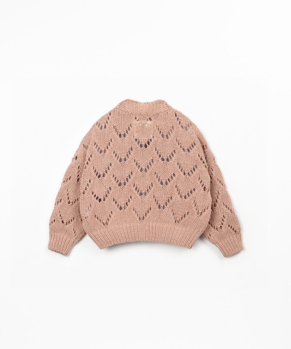 Veste en tricot avec boutons en coco