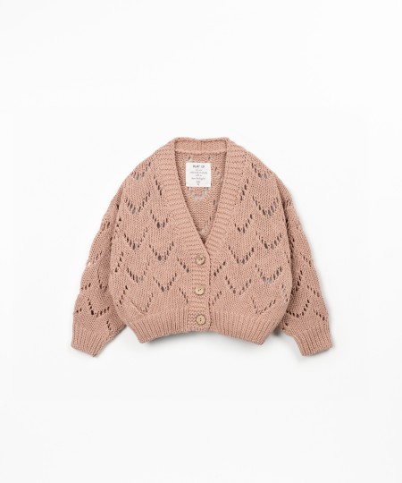 Veste en tricot avec boutons en coco