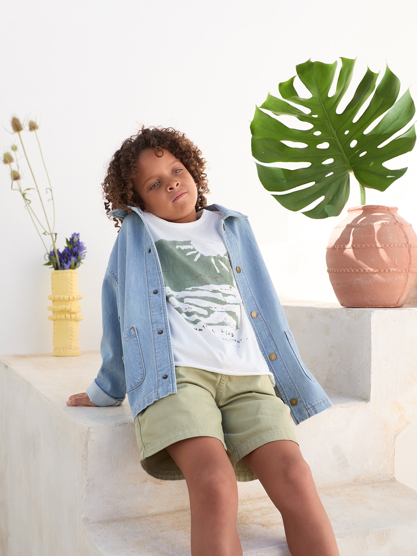 Veste en jean avec col