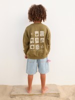 Sweat-shirt avec illustration dans le dos