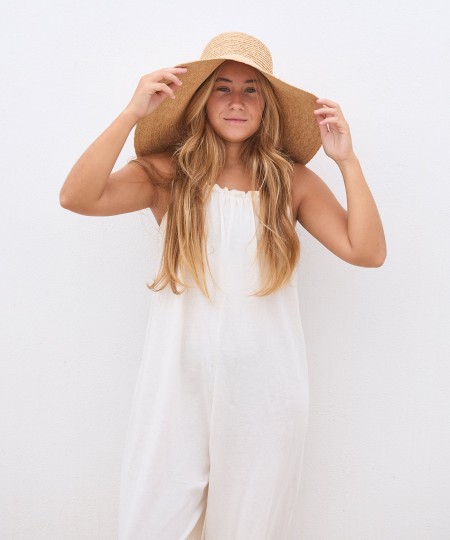 Jersey jumpsuit in organic and recycled cotton