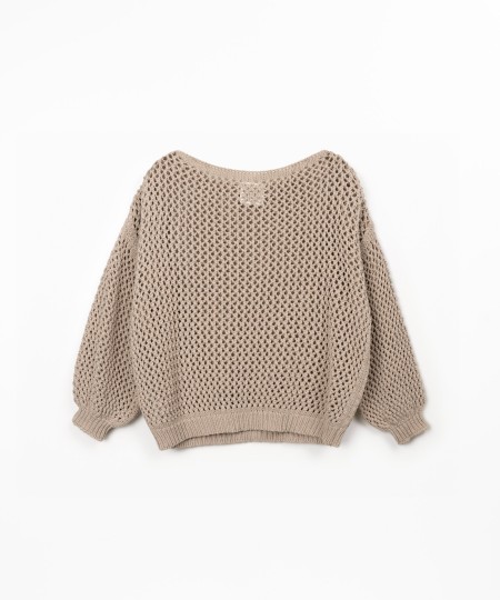 Camisola tricot em algodão e algodão reciclado