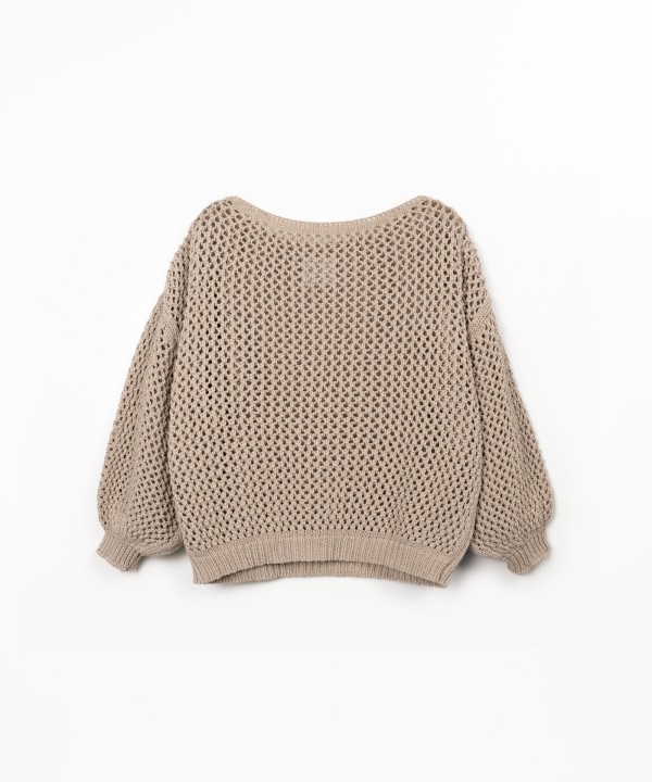 Camisola tricot em algodão e algodão reciclado